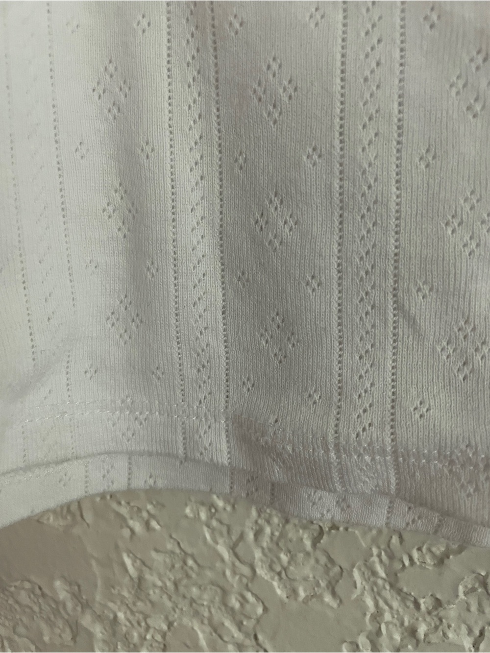 ZARA Cotton Pointelle White Top - Picture 2 of 4